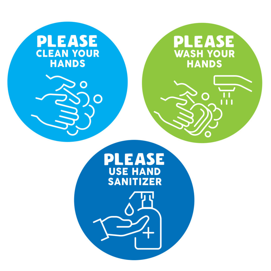 Handwashing Reminder Decals, Set of 60