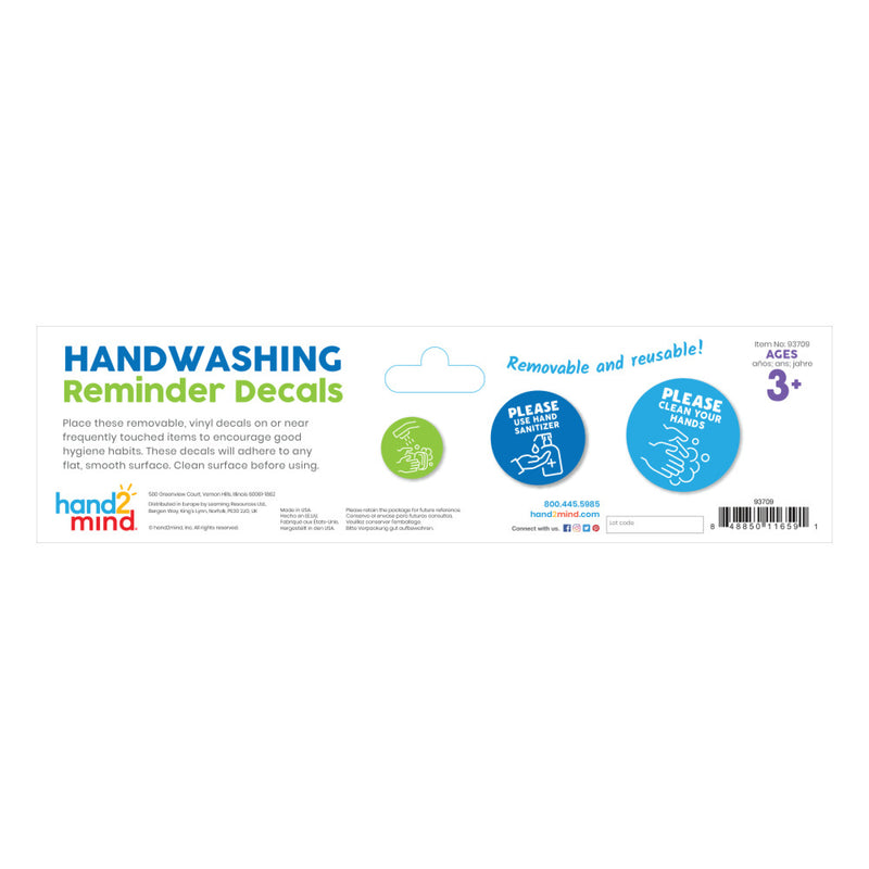 Handwashing Reminder Decals, Set of 60