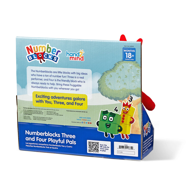 Numberblocks 3 & 4 Playful Pals Plush