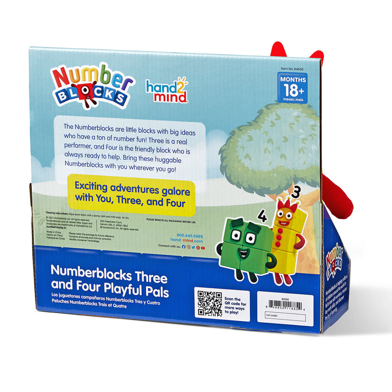 Numberblocks 3 & 4 Playful Pals Plush