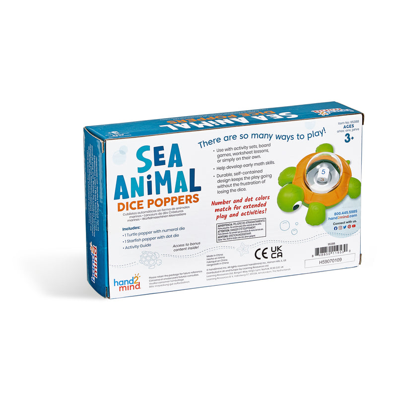 Sea Animal Dice Poppers, Set of 2