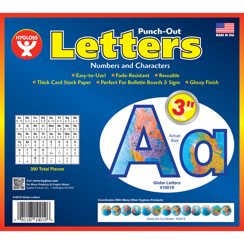 3in Punch Out Letters Globes