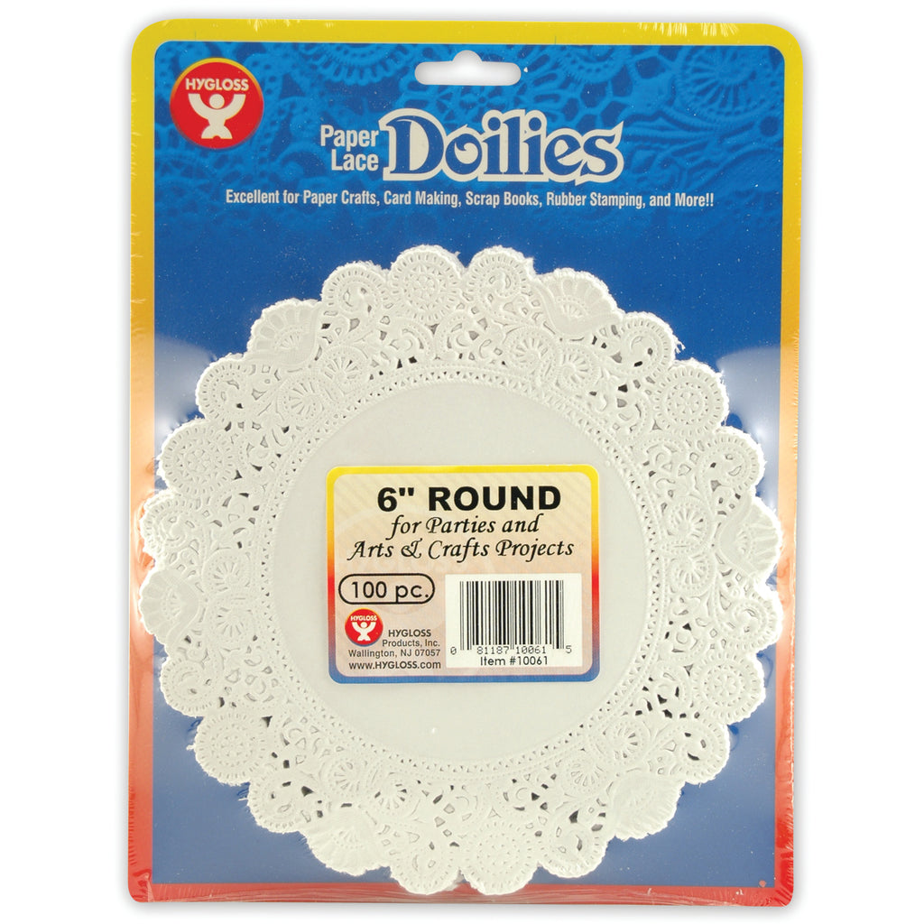 (3 Pk) Doilies 6 White Round 100 Per Pk