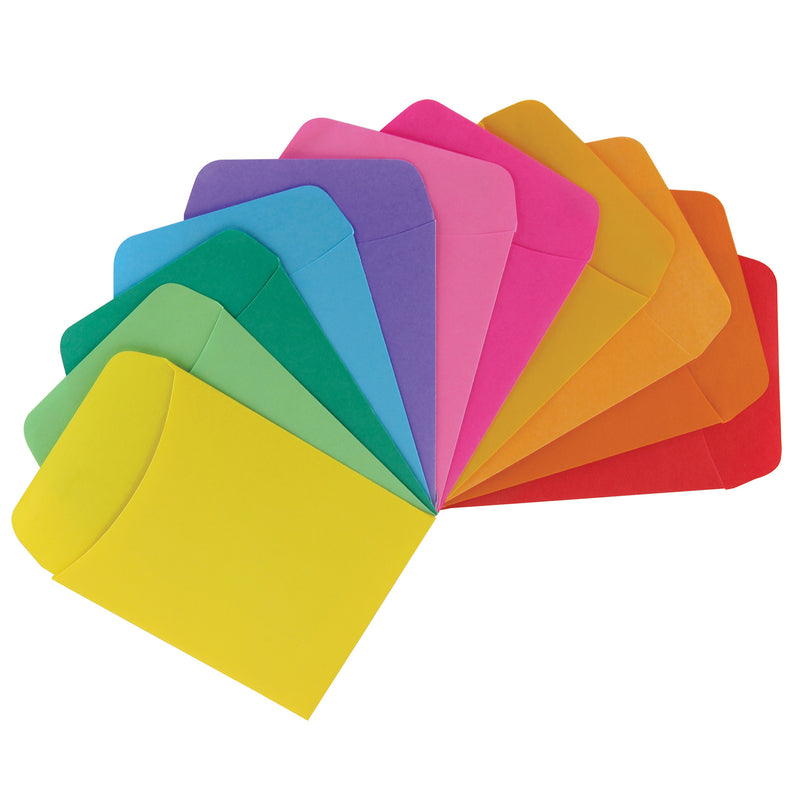 Library Pockets 300ct Asst Colors Non-adhesive