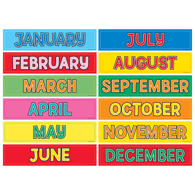 (3 Pk) Monthly Calendar Cards 12 Per Pk