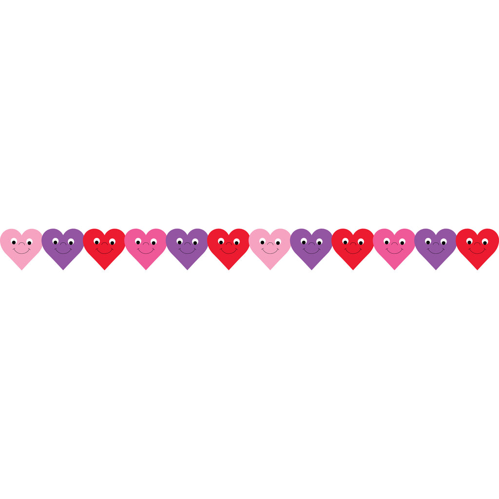 (6 Pk) Happy Hearts Die Cut Classroom Border 12 Per Pk