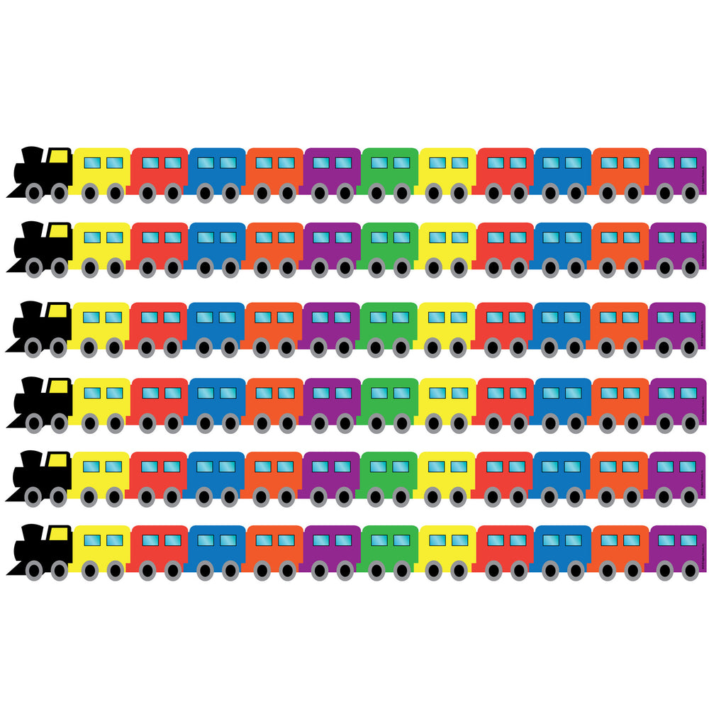 (6 Pk) Train Die-cut Border