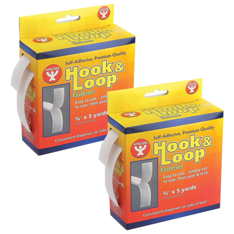 (2 Pk) Hook & Loop Fastener Roll 3/4x5yd