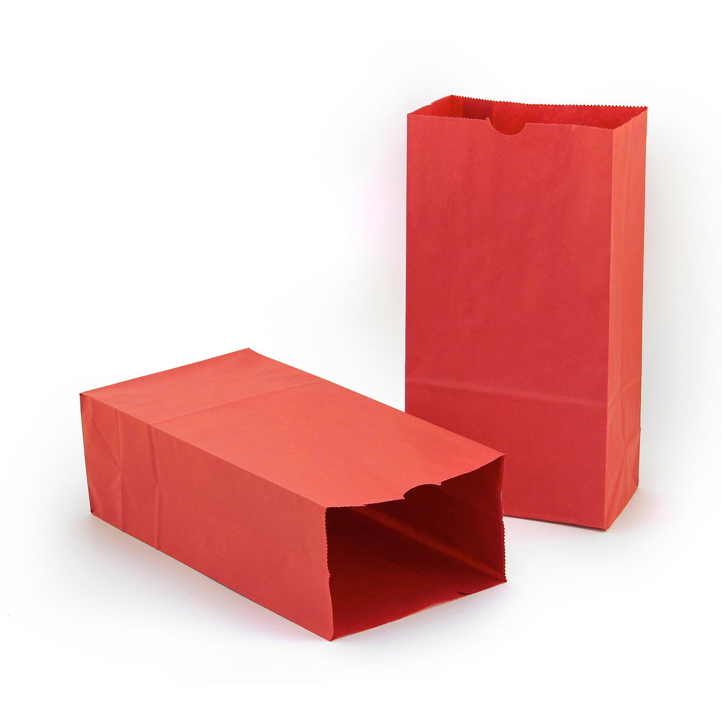 (2 Pk) Colored Craft Bags Red