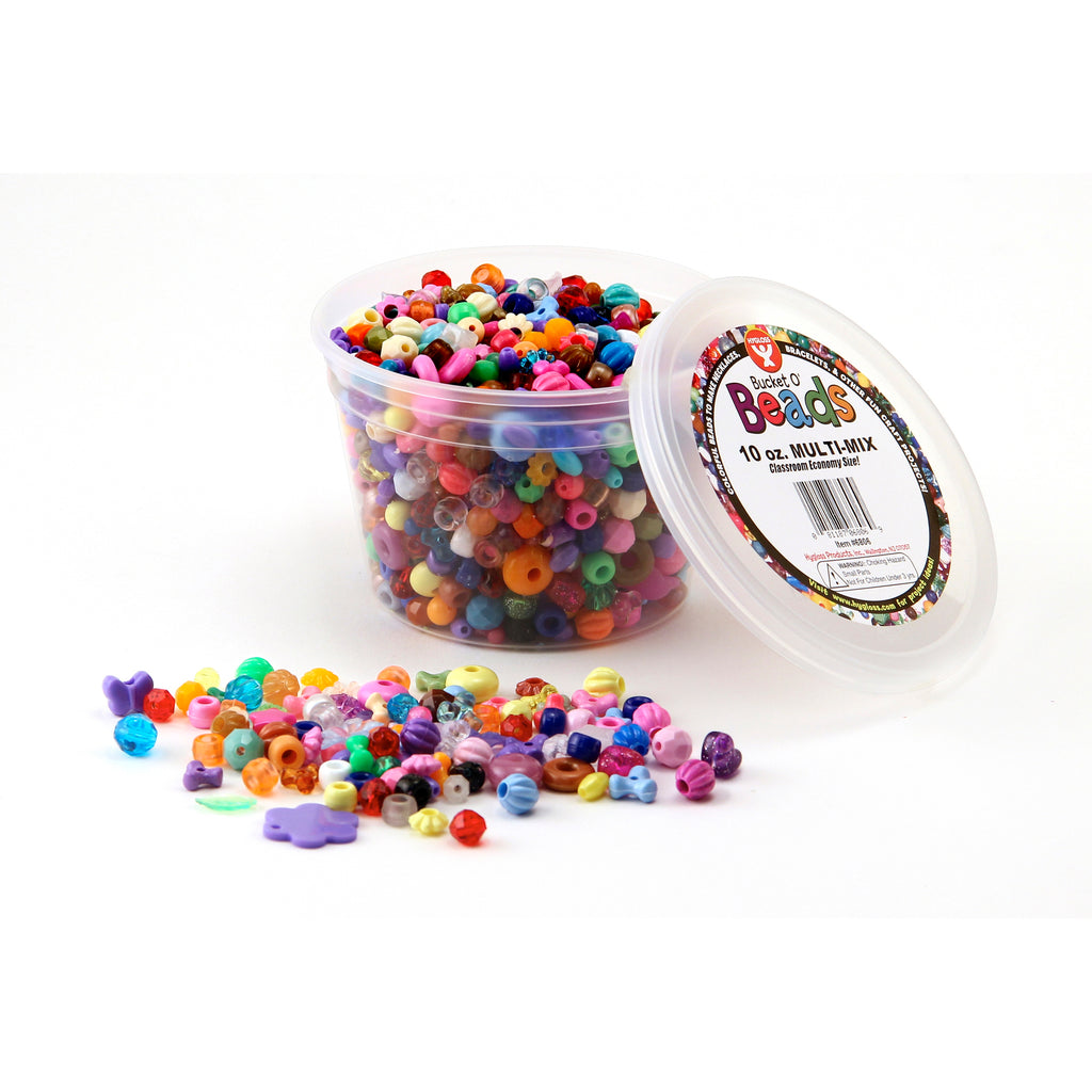 (3 Ea) Bucket O Beads Multi Mix 10oz