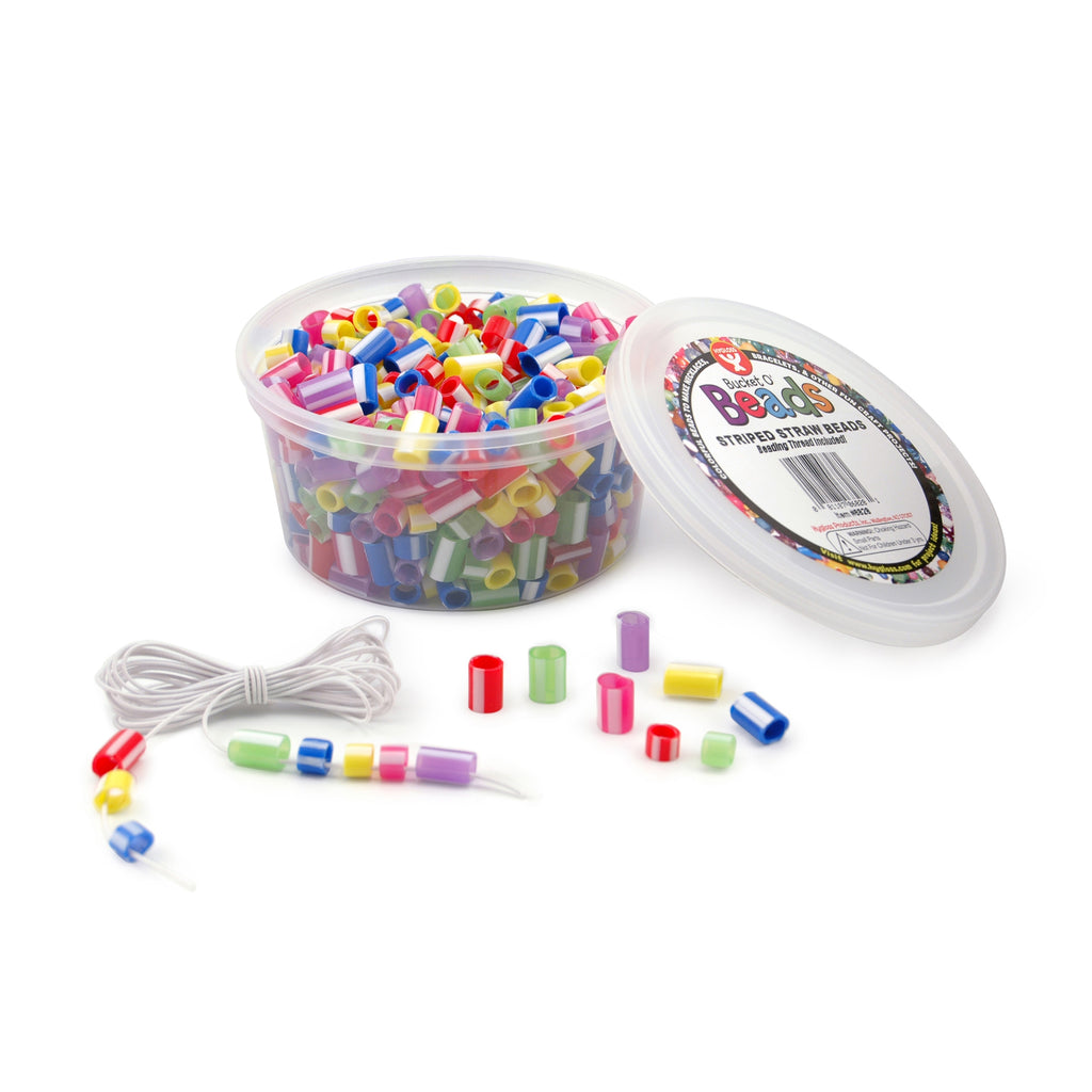 Striped Straw Beads