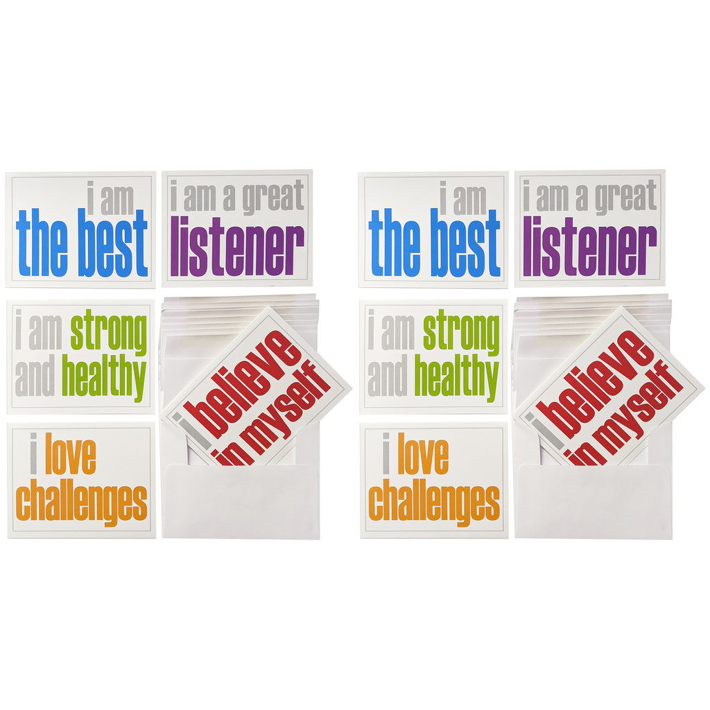 (2 St) Positivity Set Note Cards W/env