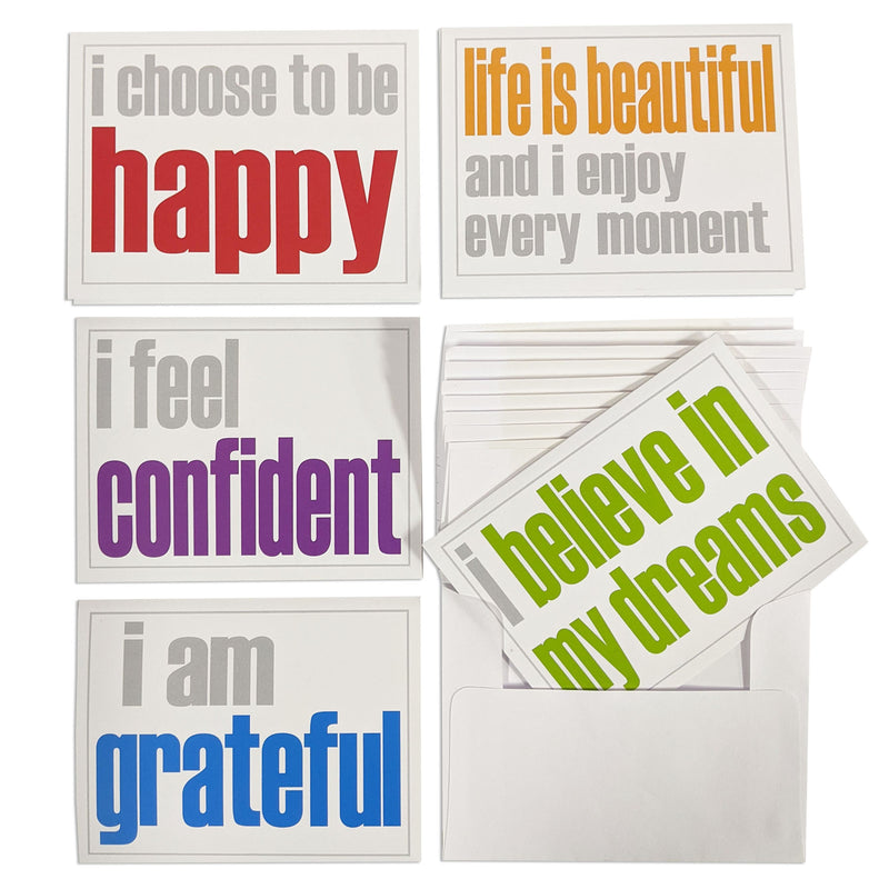 (2 St) Confidence Set Note Cards W/env