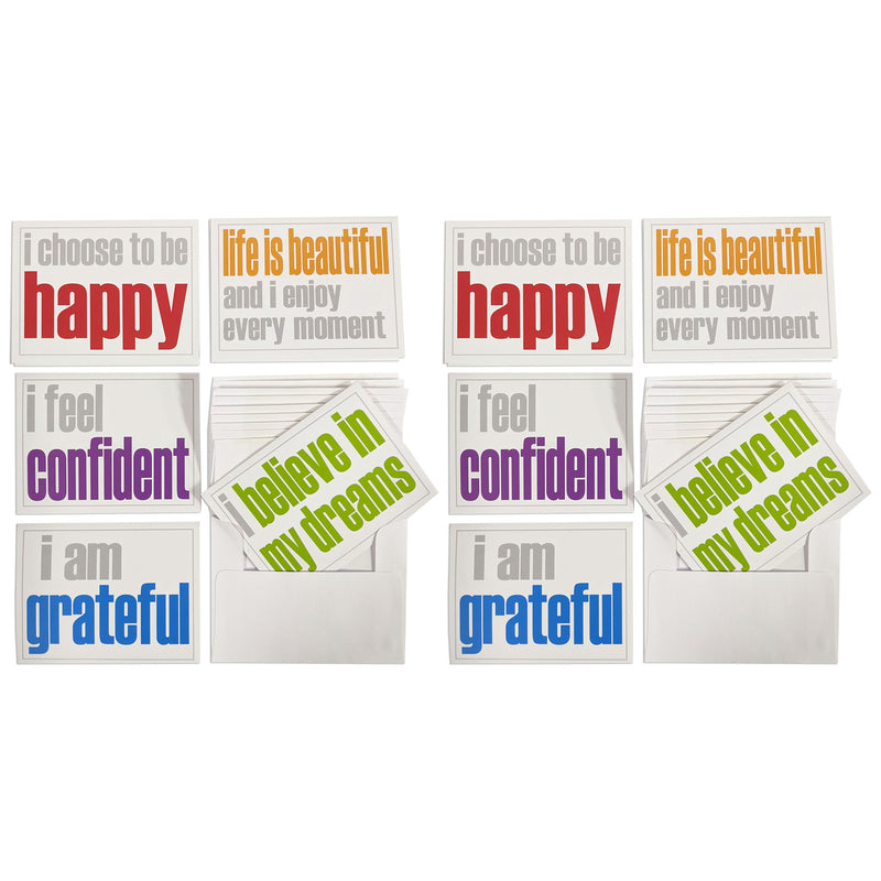(2 St) Confidence Set Note Cards W/env