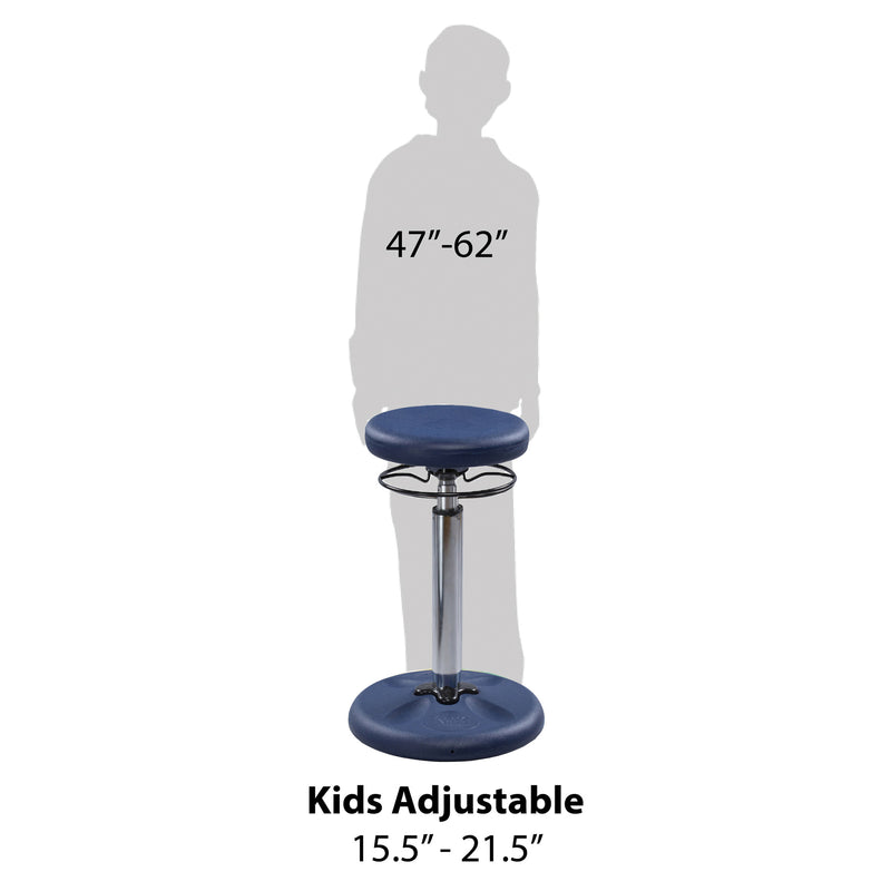 Kids Adjustable Wobble Chair Dk Blu 15.5in-21.5in