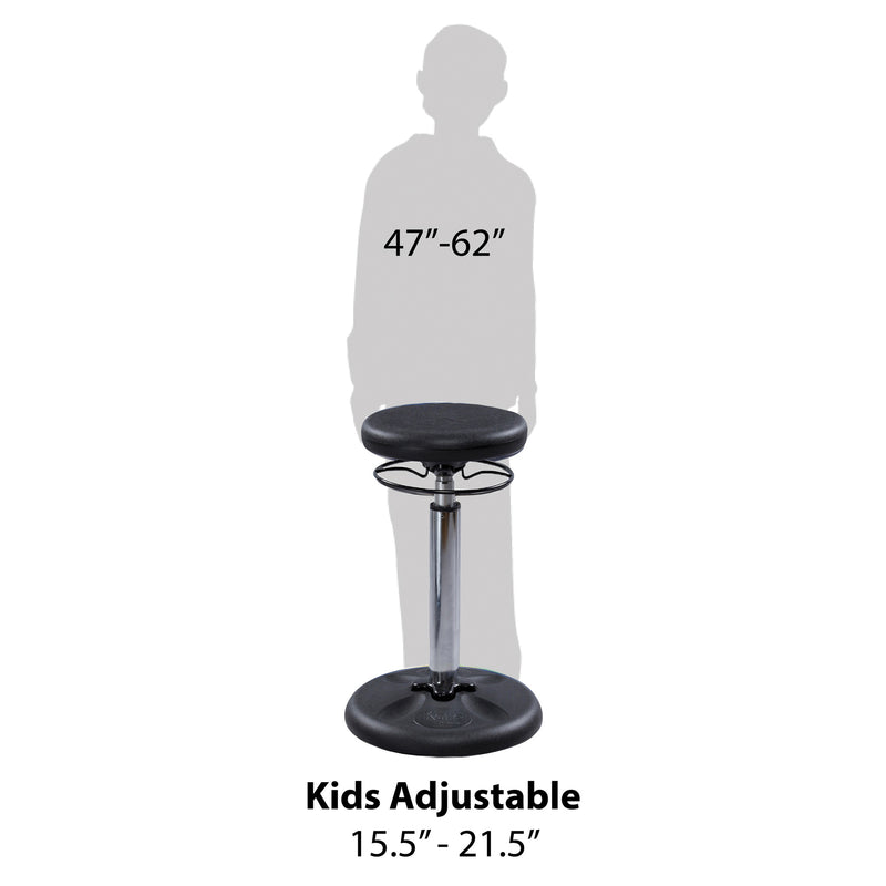Kids Adjustable Wobble Chair Black 15.5in-21.5in
