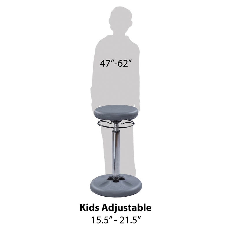 Kids Adjustable Wobble Chair Grey 15.5in-21.5in