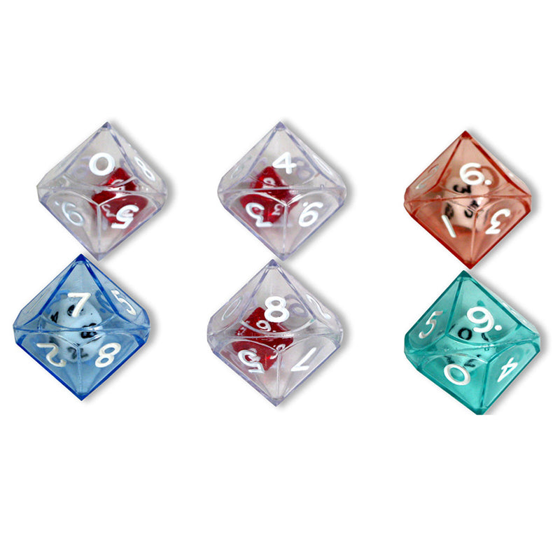 (3 Pk) 10 Sided Double Dice 6 Set 1-12