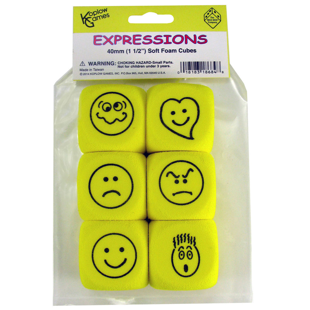 (2 Pk) Foam Expressions Dice 6 Per Pk