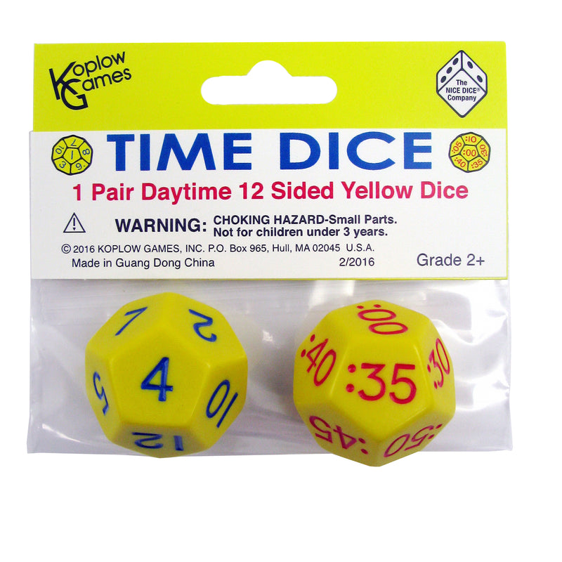 (6 St) Time Dice Pair Of Yellow Am