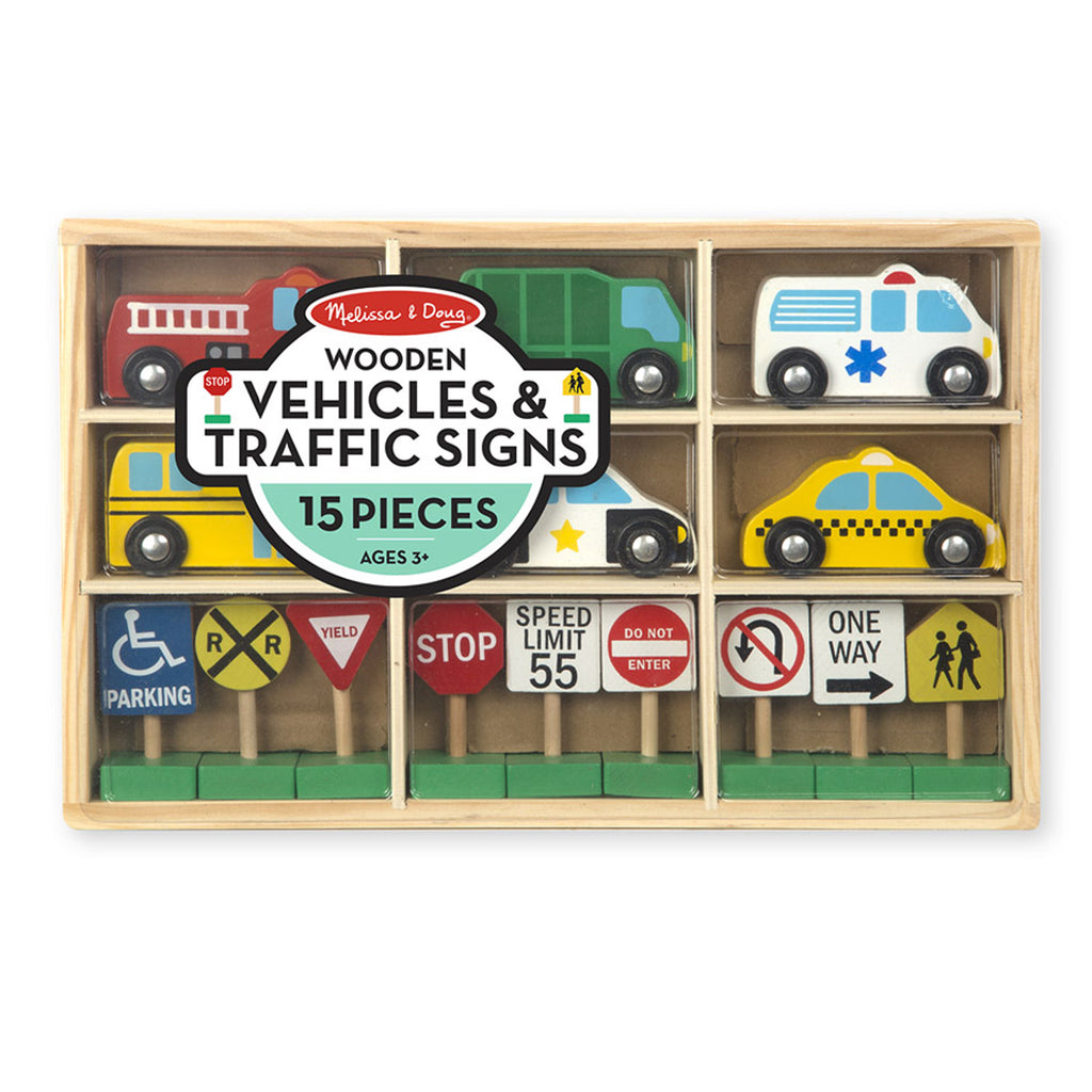 Wooden Vehicles And Traffic Signs
