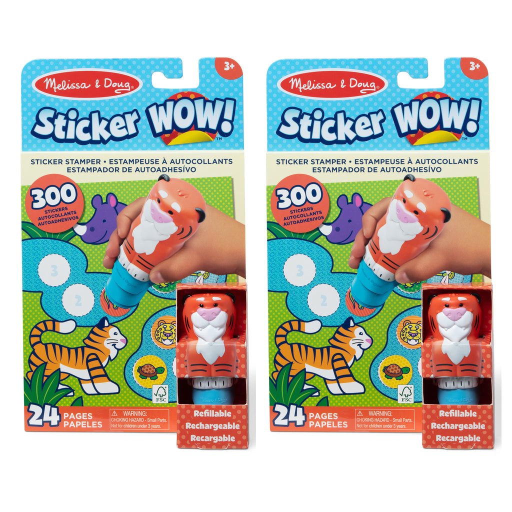 Sticker WOW! Sticker Stamper & Activity Pad - Tiger, 2 Sets