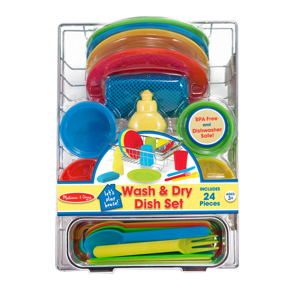 Lets Play House Wash & Dry Dish Set