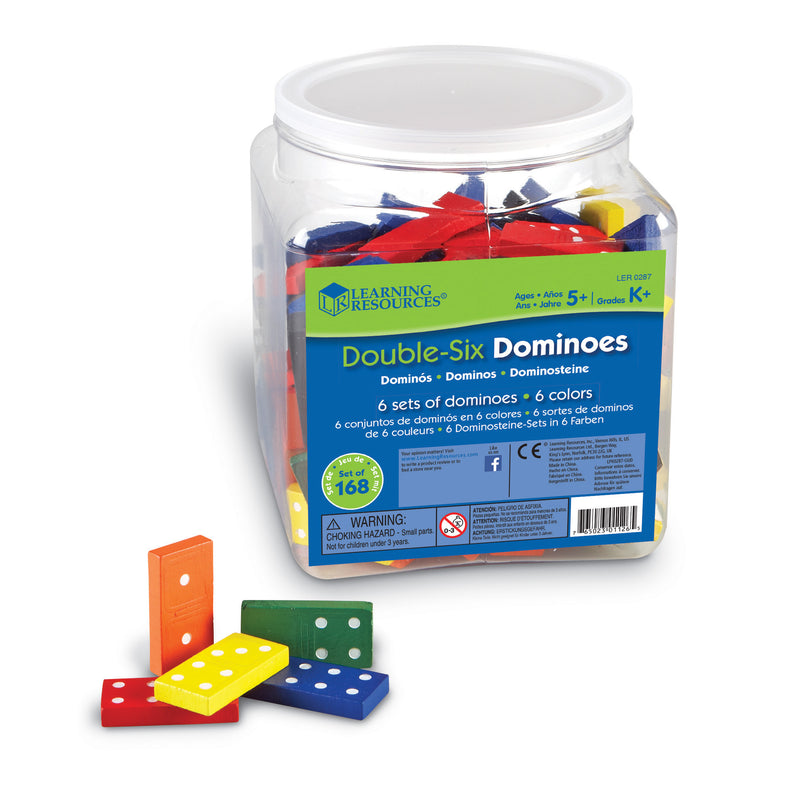 Dominoes Double-six Color Bucket 6 Sets 168 Total