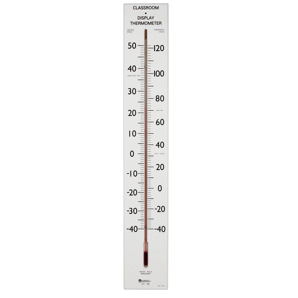 Giant Classroom Thermometer 30t Dual-scale Wooden Frame