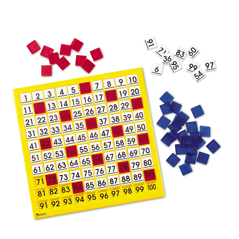 Hundreds Number Board 12 X 12 Plastic Double-sided