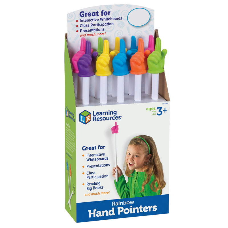 Rainbow Hand Pointers 10-set Pop Display