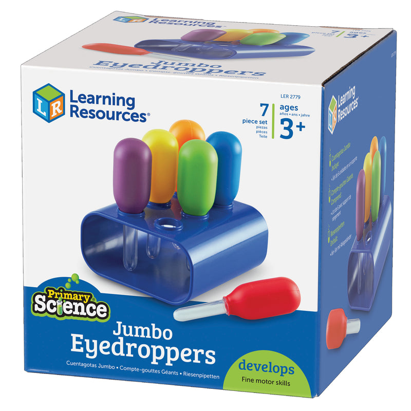 Primary Science Jumbo Eyedroppers Set Of 6 In A Stand