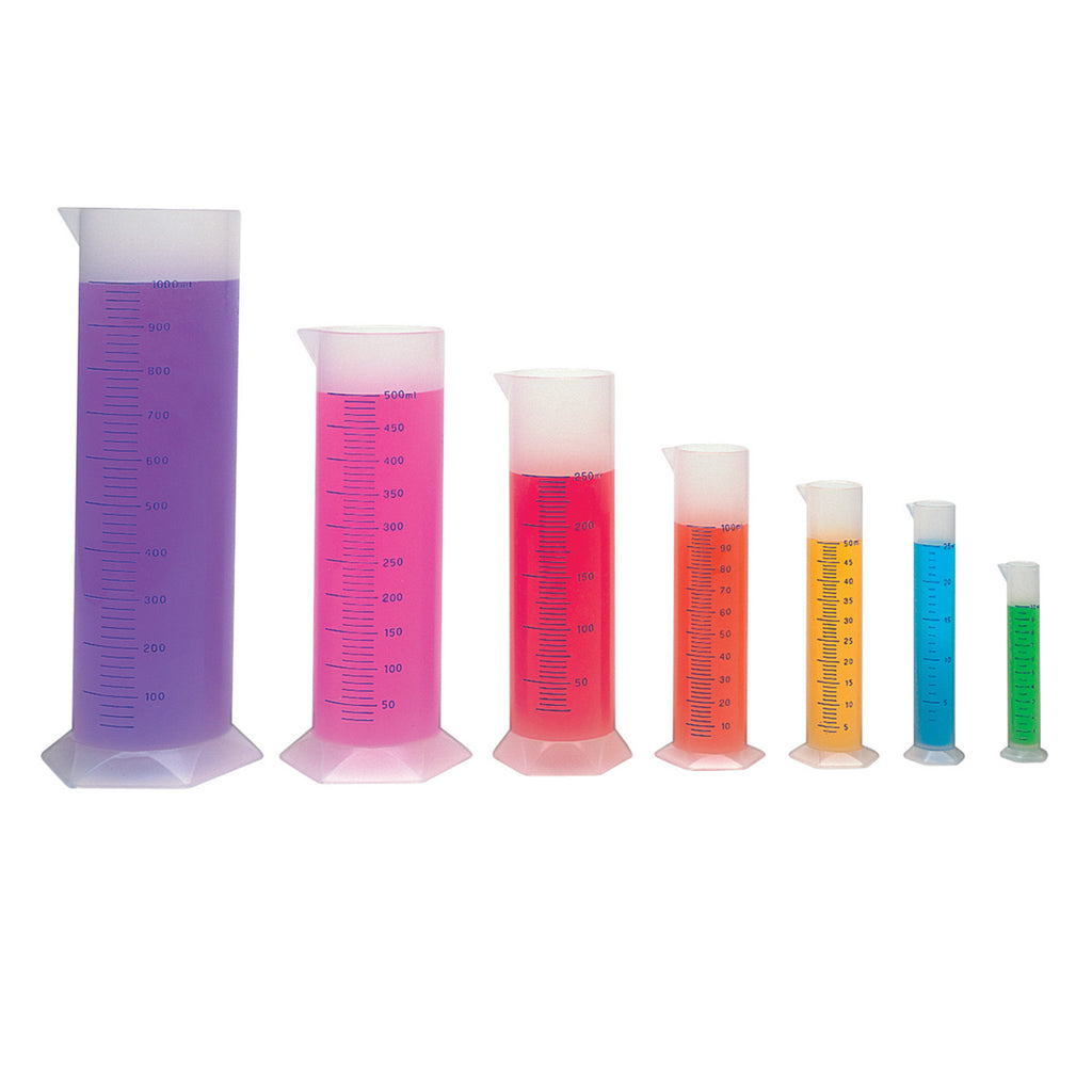 Graduated Cylinders 10-25-50-100-250-500-1000 Mls