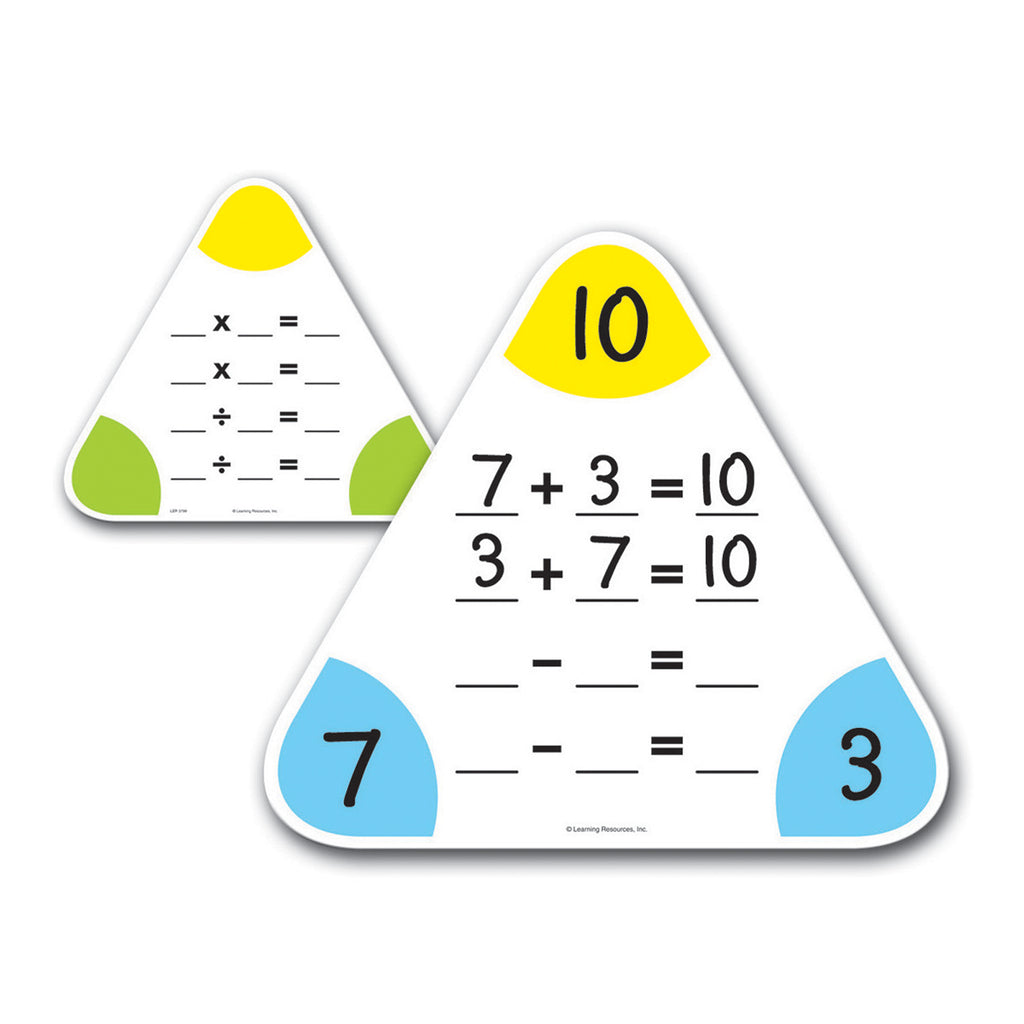 (2 Pk) Write & Wipe Fact Family Boards 5 Per Pk