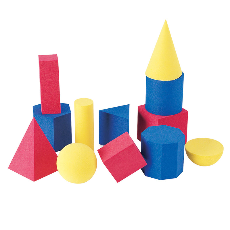 Hands-on Soft Geometric 12-pk Shapes 2-3 3 Colors