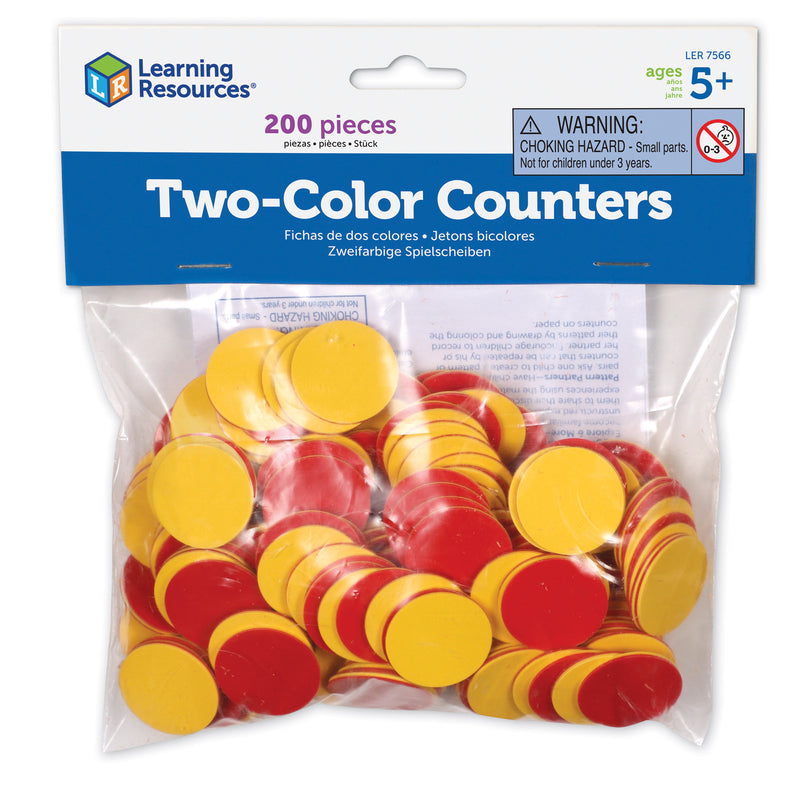 (2 Pk) Two Color Counters Red And Yellow 200 Per Pk