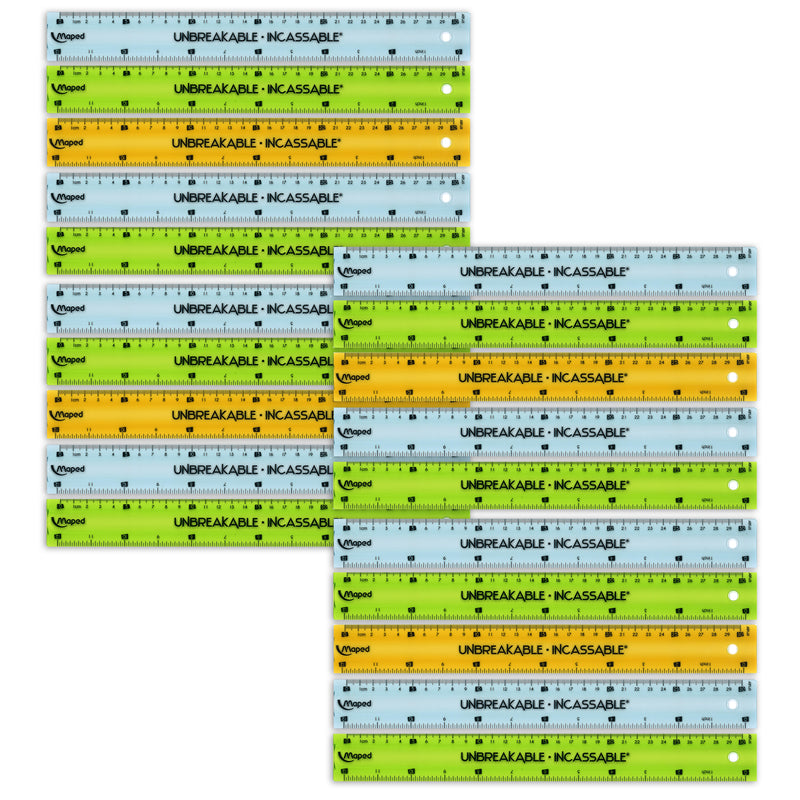 (20 Ea) Unbreakable Ruler 12in