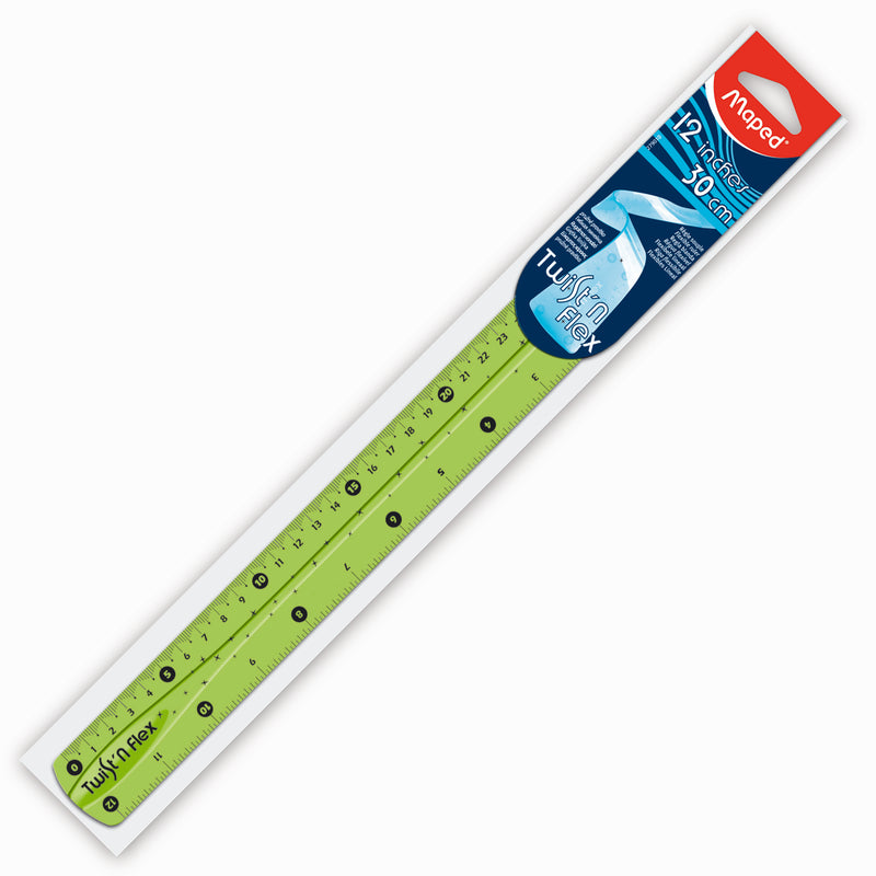 (20 Ea) Twist N Flex Ruler 12in - 30cm