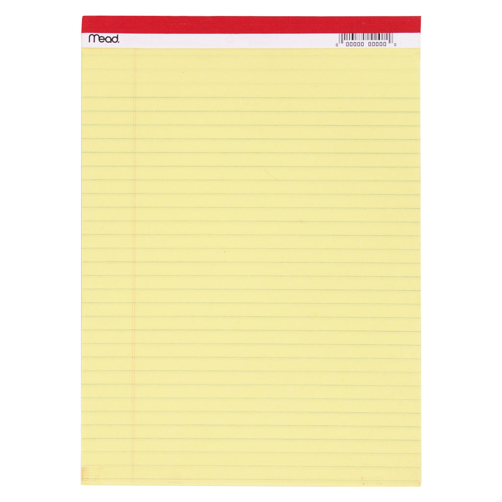 (12 Ea) Legal Pad 8.5 X 11.75 50 Shts Canary