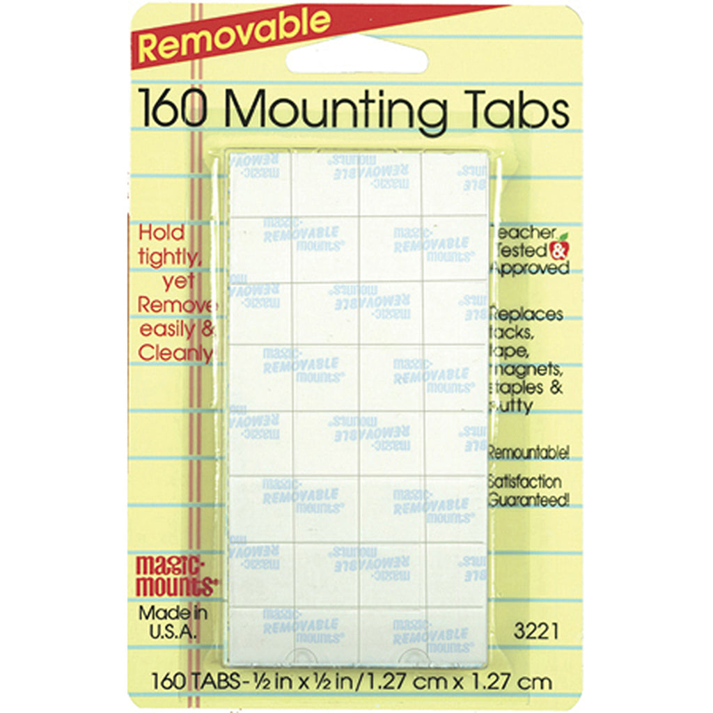 (6 Pk) Wall Mounting Tabs .5x.5in 160 Per Pk