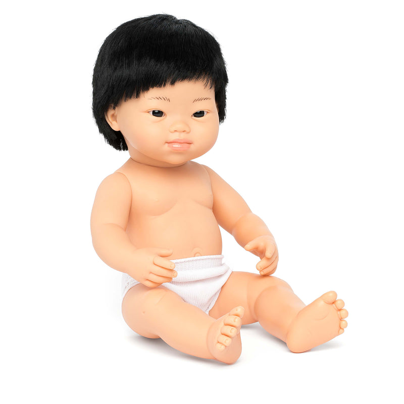 Anatomically Correct 15" Baby Doll, Down Syndrome Asian Boy