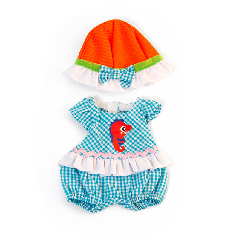 Doll Clothes Warm Weather Romper- Hat Set