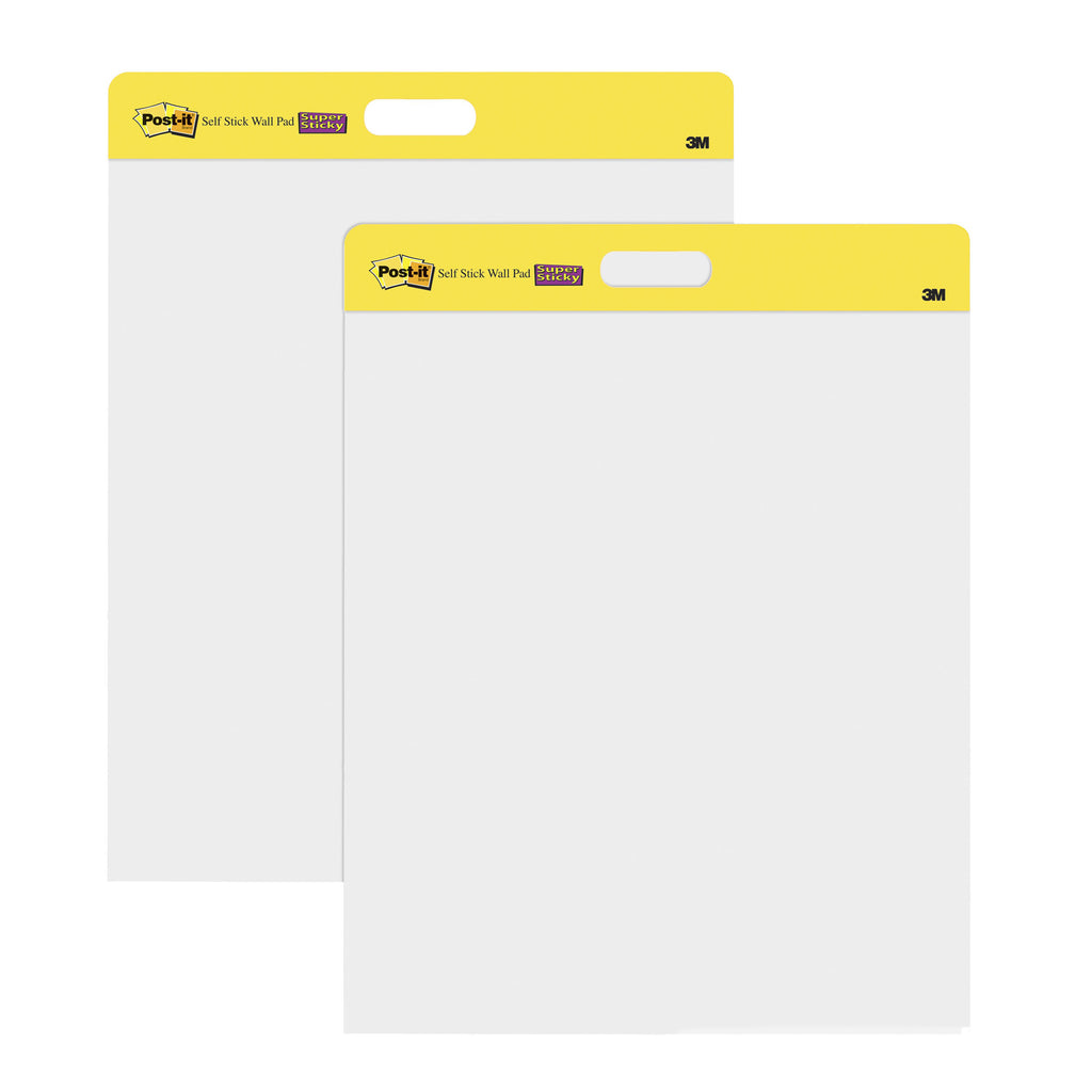 Wall Pad, 20 in x 23 in, White, 20 Sheets/Pad, 2 Pads/Pack, Mounts with Command™ Strips included