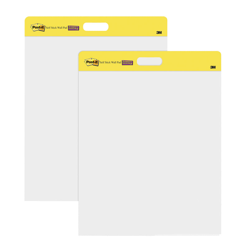 Wall Pad, 20 in x 23 in, White, 20 Sheets/Pad, 2 Pads/Pack, Mounts with Command™ Strips included