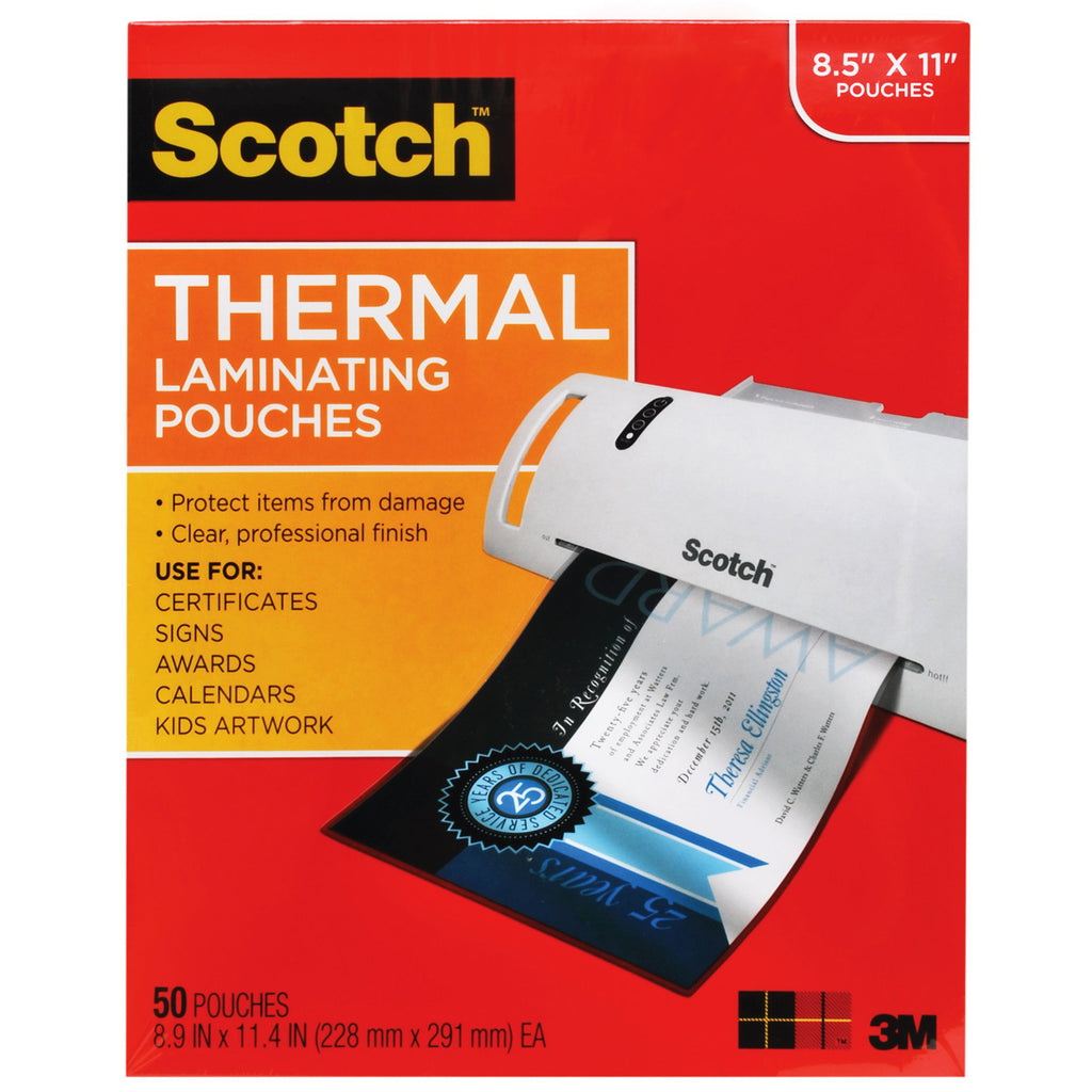 Thermal Laminating Pouches Letter Size 50-pk