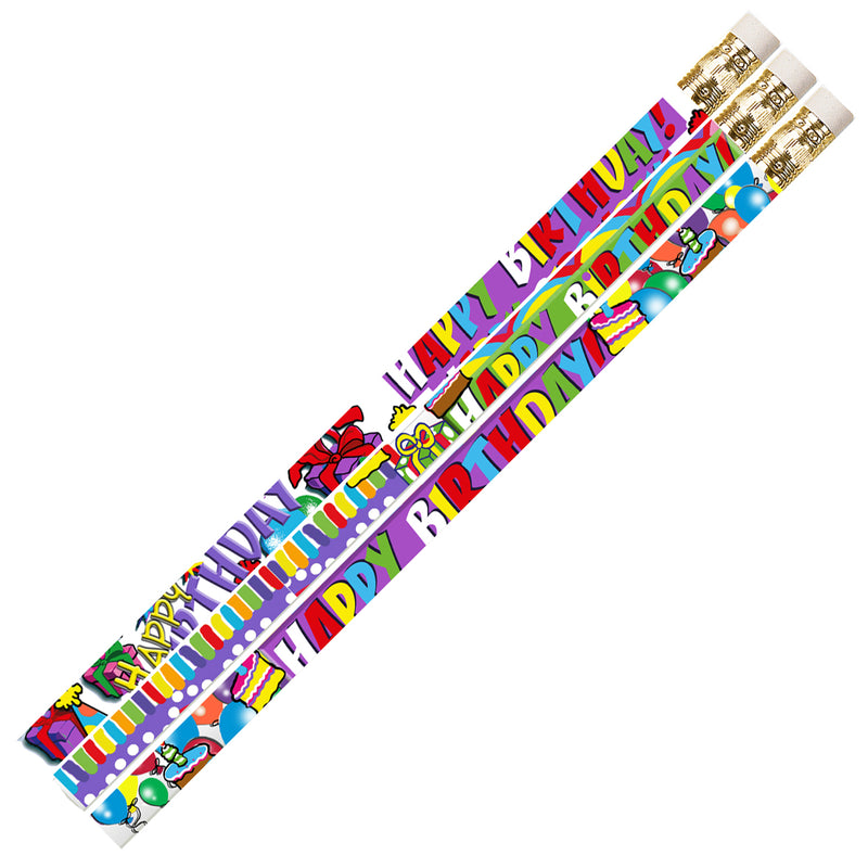 Birthday Supreme 12pk Motivational Fun Pencils