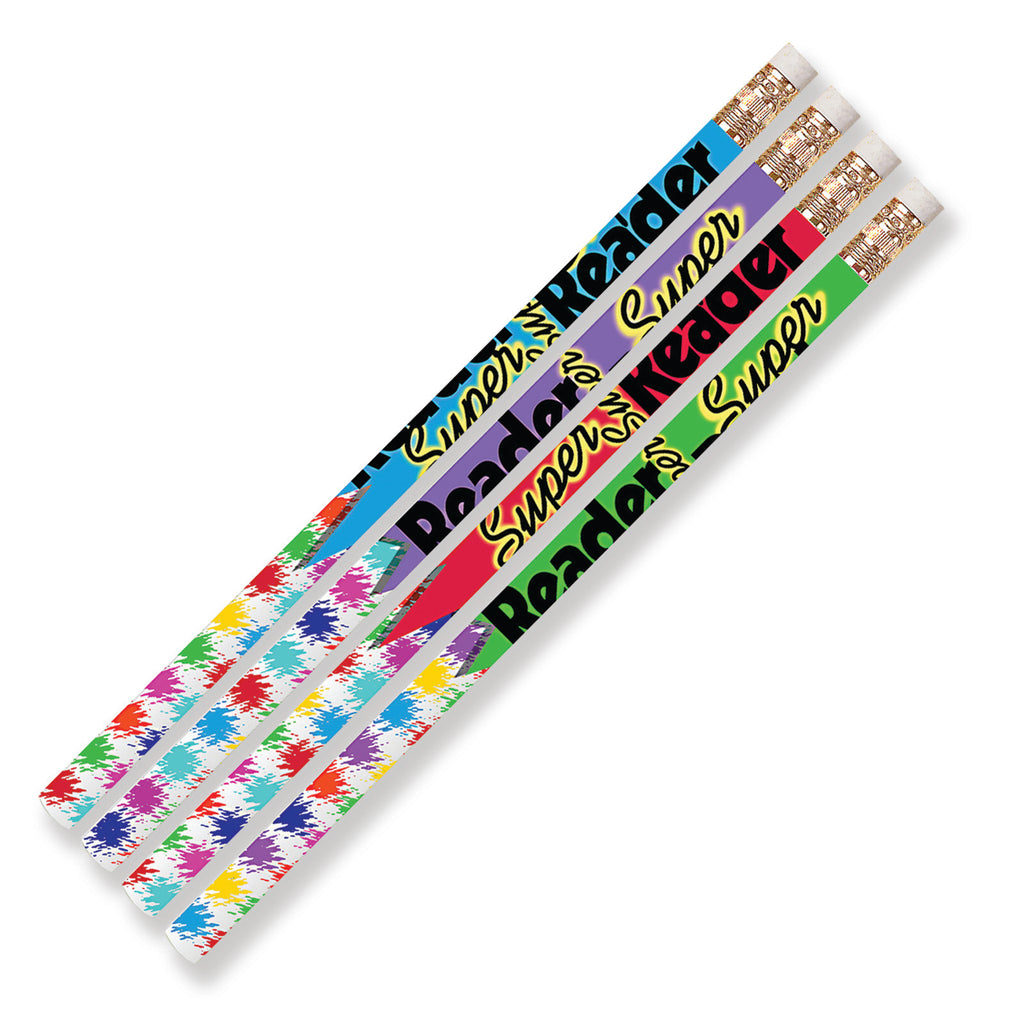 Super Reader 144pk Motivational Fun Pencils