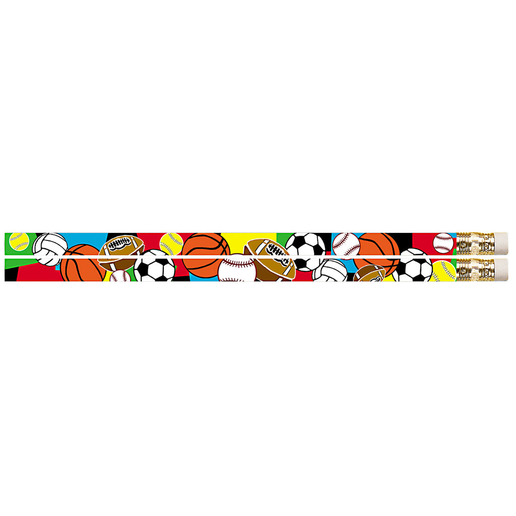 Super Sports 144pk Motivational Fun Pencils