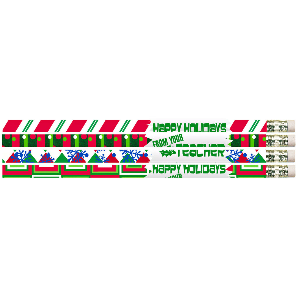 (12 Dz) Happy Holidays From Your Teacher Pencils 12 Per Pk
