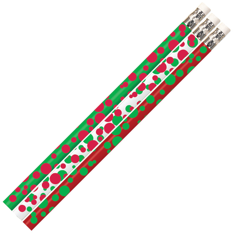 (12 Dz) Dots Of Christmas Pencils 12 Per Pk